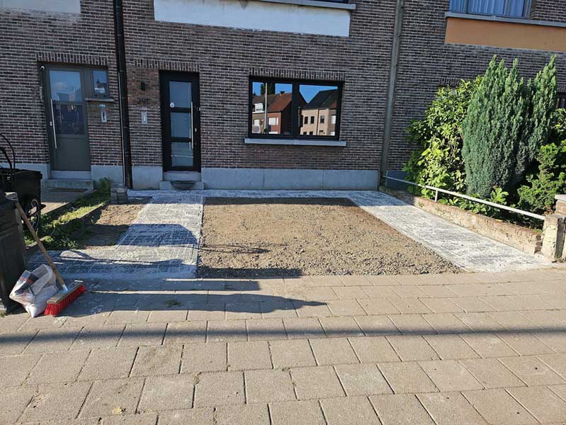 oprit en groenezone NA